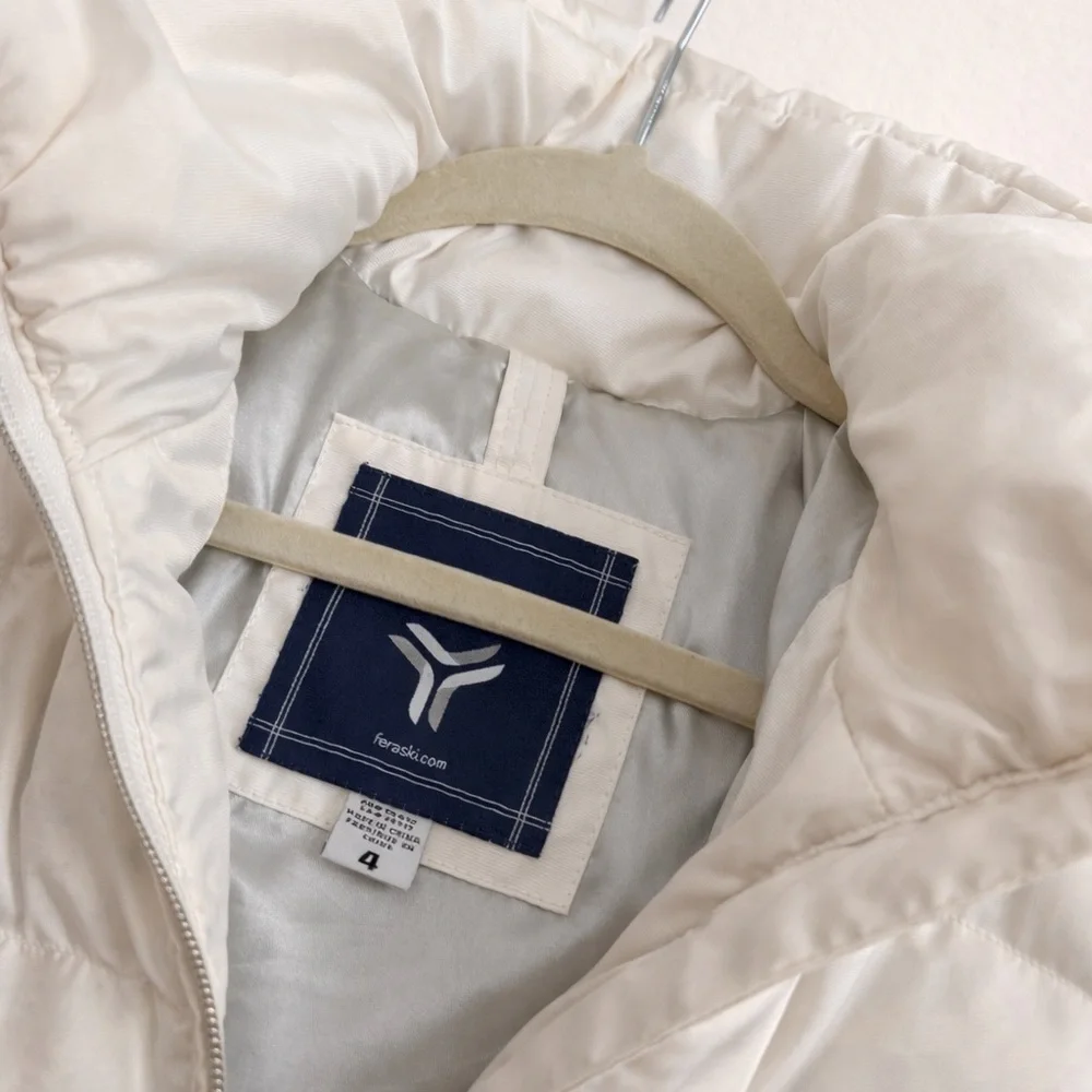 White Fera Insulated Puffer Ski Jacket – Women’s Size 4